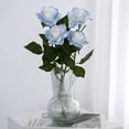 thumbnail image 3 of Yasu Simulation Rose DIY Realistic Attractive Floral Arrangement Broken Ice Blue Artificial Rose, 3 of 4