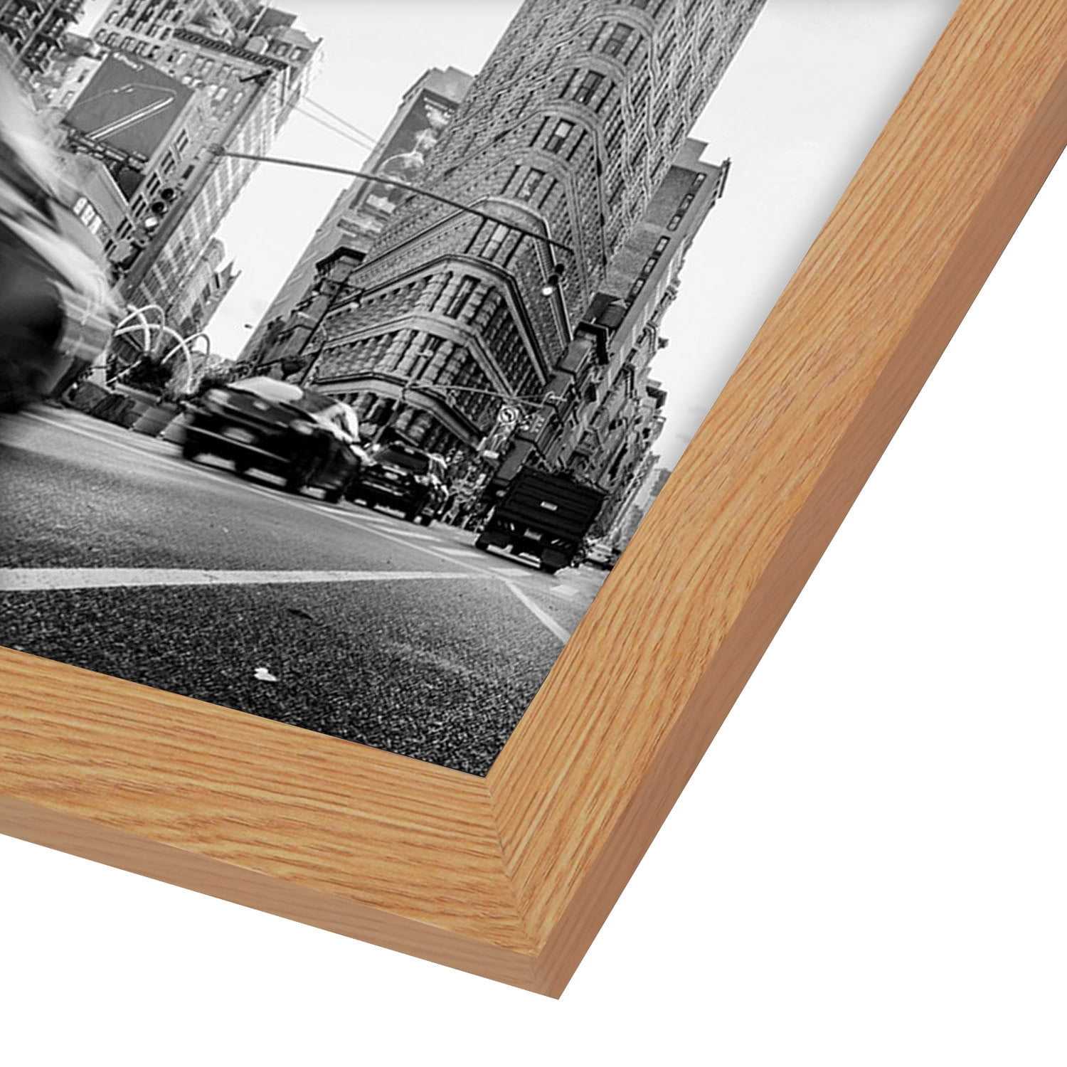 Americanflat 24x36 Poster Frame in Oak - Composite Wood with Polished Plexiglass - Horizontal and Vertical Formats for Wall with Included Hanging Hardware