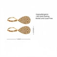 thumbnail image 3 of Dangle Earrings for Women,14K Gold Plated French Leverback Earrings,Hypoallergenic Lightweight Statement Hammer Square Bar Long Drop Earing for Women Trendy Jewelry, 3 of 6