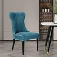 thumbnail image 2 of XUELC Armless Back Chair Cover Velvet High Back Curved Chair Cover Removable Dining Chair Cover Non-Slip Washable Chair Cover for Banquet, Peacock Blue Set of 2, 2 of 7