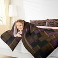 thumbnail image 4 of Feelyou Vintage Pixelate Miner Full Size Comforter Sets, Honeycomb Square Bedding Comforter Set, Chic Lattice Abstract Reversible Bedding Sets, Lightweight Room Decor, 3-Piece, 4 of 8
