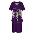 thumbnail image 4 of JAZZ CATS - MUSIC WI CATTITUDE Vestido holgado de bolsillo Vestido de mujer Vestido largo mujer lujo, 4 of 7