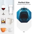 thumbnail image 6 of Pofeuu Open-Mouthed Shark Print Coasters for Drinks, 4Pack PU Leather Coasters, Bar Drink Coasters for Tabletop Protection, Furniture from Damage-Octagon, 6 of 6