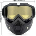 thumbnail image 4 of Tactical Full Face Mask Anti-fog,Vintage Harley Windscreen Mask ATV Motocross Eyewear Riding Off-Road Goggles Mask + Reinforced Yellow Lenses, 4 of 8
