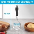 thumbnail image 2 of Mash Potato Masher Stainless Steel, Mashed Potatoes Masher Kitchen Tool, Not Easy To Bent Easy To Use Sturdy Construction, Potatoe Masher Hand, Avocado Masher, Bean Smashers, Potatoe Mashers, 2 of 4