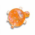 thumbnail image 3 of Orange Glitter Turtle Squishy Squeeze Toy with Star Confetti and Soft Jelly Texture, Sensory Toy for Kids and Adults, 3 of 3