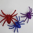thumbnail image 3 of Bewildely 30 piezas de arañas con purpurina fina y brillante, juguetes de araña para trucos de araña, decoraciones de plástico duradero para Kits de decoración para fiestas violeta, 3 of 6