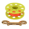 thumbnail image 2 of Plastic Finger Spool, Double Ended Hook Ergonomic Design Light Weight Fluorescent Orange Finger Spool Dive Reel  for Swimming, 2 of 8