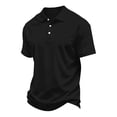 thumbnail image 3 of KLHDSF Men's Golf Shirt Short Sleeve Dry Fit Collared Polo Shirts Moisture Wicking, Performance, lightweight, Athletic, Casual, Work Shirts Black M, 3 of 7