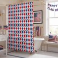 thumbnail image 5 of Independence Day Shower Curtain, 48" x 72", American Flag Star Red Blue White Plaid Waterproof Bathroom Curtain Washable Shower Curtain Set with 12 Hooks, 5 of 9