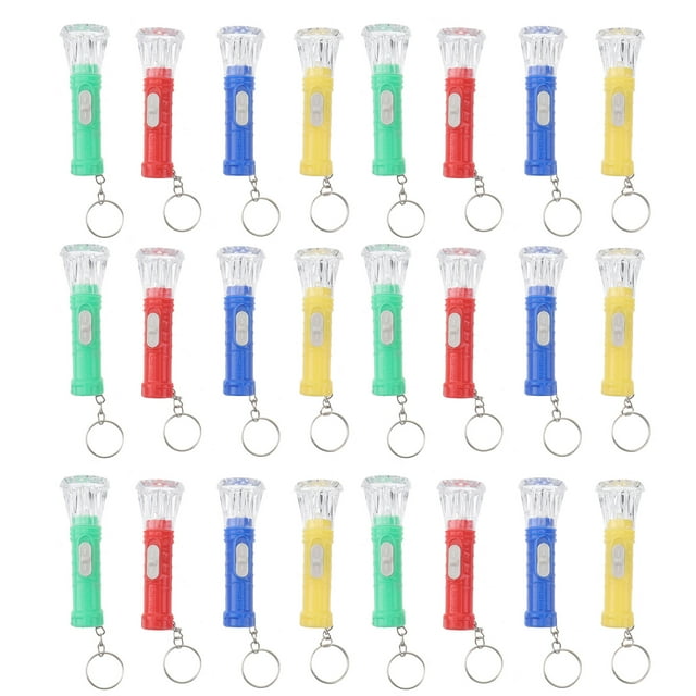 24PCS Mini Flashlight Keychain LED Keyring Flashlight Torch for Indoor