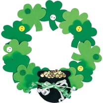 Fun Express 12 Pieces Foam Shamrock Wreath Craft Kit St Patrick s Day fun-express-12-pieces-foam-shamrock-wreath-craft-kit-st-patrick-s-day