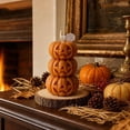 thumbnail image 3 of Halloween Scented Candle, Pumpkin Shaped Aromatherapy Soy Wax, 1 Pack Brown Decorative 2.8 inch Festive Candle, for Home Desktop Halloween Party Indoor Ambient Decor Spooky Holiday Atmosphere Enhance, 3 of 5