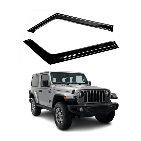 Fits Jeep Wrangler 18-23 Acrylic Window Visor Sun Rain Deflector Guard