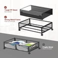 thumbnail image 3 of Under Bed Storage with Wheels, Upgraded Under Bed Rolling Storage with Lid, 4-Pack Bedroom Underbed Large Storage Cart with Lid for Clothes,Toy, Book, Blanket Black(24.4 x 16.5 x 7.3 in), 3 of 7