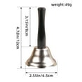 thumbnail image 3 of Gallickan Hand Bells, Silver Steel Service Handbells Black Wooden Handle Diatonic Metal Bells for Christmas, Church, Restaurant, Silver, 3 of 4