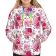 thumbnail image 3 of KLL Peonies And Roses for Womens Pullover Hoodie with Pocket Hooded Long Sleeve Shirts Sweatshirt for Women-X-Large, 3 of 7