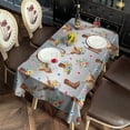 thumbnail image 2 of Gray Highland Cow Flower Boot Pattern Rectangle Tablecloth 60"x120",Waterproof Polyester Rectangle Table Cloth, Wipeable Spillproof Polyester Tablecloth for Dining, Camping, Indoor and Outdoor, 2 of 6