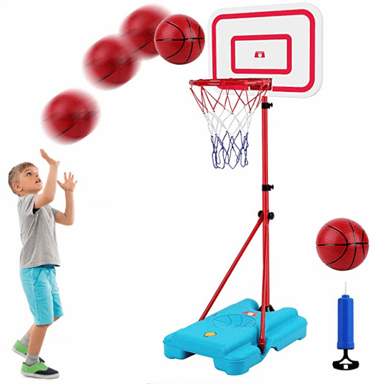 Step2 Shootin' Hoops Junior 48-inch Basketball Set Kids Portable Basketball Hoop 