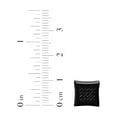 thumbnail image 3 of Brilliance Fine Jewelry Round Black CZ Earrings, Stainless Steel, 10.00mm, 3 of 4