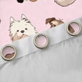 thumbnail image 4 of Homewish Cartoon Puppy Dog Black Out Curtains,Kawaii Dog Paw Curtains Pack of 2 (42x63 Each),Pink Brown Bedroom Curtains For Girl Kids,Breathable Home Decor, 4 of 6