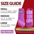 thumbnail image 2 of Jeffers Expression Neon Horse Boots 1 Pair - Purple & Pink, Breathable Neoprene, Secure Strap Closures, Durable Premium Protection for Jump Training & Trail Riding - Front & Hind, Large Size, 2 of 5