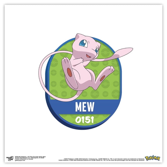 Gallery Pops® Pokémon - All-Time Favorites #0151 Mew Wall Art