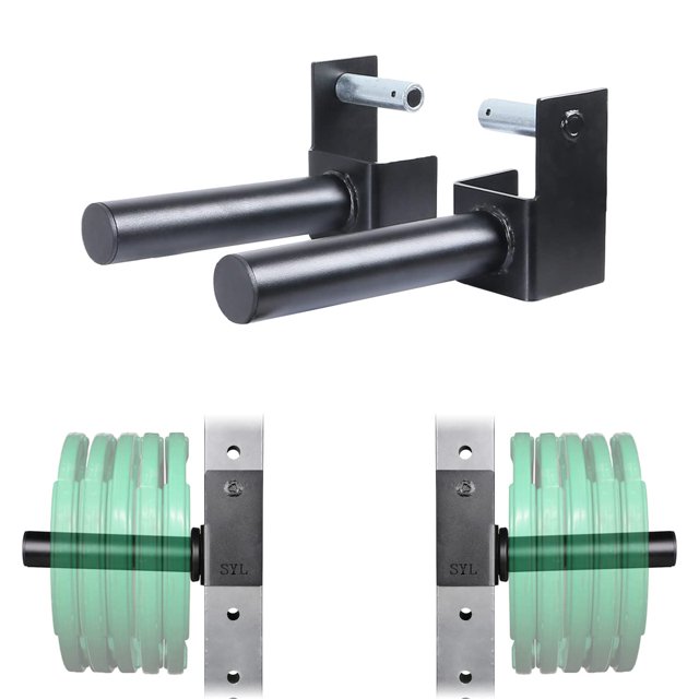 SYL Fitness Olympic Weight Plates Holder Power Rack Attachment Weights Storage Rack, Fit 3x3"" Rack (5/8"" & 1"" Hole)