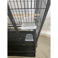 thumbnail image 5 of Large Wrought Iron Bird Cage with Rolling Stand – Spacious Flight Cage for Parakeets, Cockatiels, Conures – Features Slide-Out Tray, Wooden Perches – Easy to Clean, Indoor Use – Black, 135×64×42.3CM, 5 of 5
