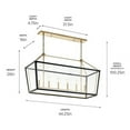 thumbnail image 4 of Kichler Lighting - Delvin - 6 Light Linear Chandelier In Traditional Style-26, 4 of 6