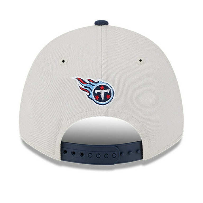 Men s New Era Stone Navy Tennessee Titans 2023 NFL Draft 9FORTY