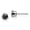 White 5mm, variant on Stainless Steel Polished 3mm Black Round CZ Stud Post Earrings