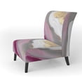 thumbnail image 3 of Designart "Modern Fluid Gold And Pink I" Upholstered Modern & Contemporary Accent Chair and Abstract Arm Chair - Multiple Color & Pattern, 3 of 7