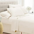 thumbnail image 2 of Luxury 6 Piece Bed Sheet Set - 100% Egyptian Cotton - 400 Thread Count - Extra Soft and Luxury 22" Deep Pocket, Cool and Breathable, Full Size - Ivory Solid., 2 of 5