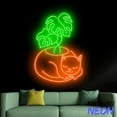 thumbnail image 5 of Handmadetneonsign Cat Monstera Leaf Neon Sign, Cat Sleeping Led Sign, Monstera Leaf Wall Art Light 94140, 5 of 5