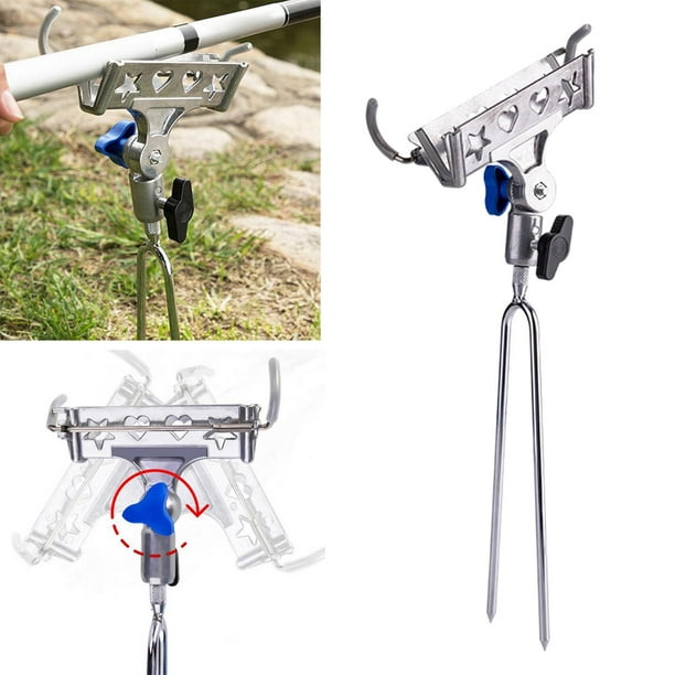 Travel Automatic Fishing Rod Holder Rack Ground Stake Stand Fish