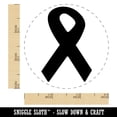 thumbnail image 2 of Awareness Ribbon Solid Self-Inking Rubber Stamp Ink Stamper - Red Ink - Small 3/4 Inch, 2 of 7