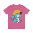 thumbnail image 2 of Little Rabbit Butterfly Sun Playful Happy Nice Unisex Jersey T- Shirts, 2 of 10