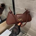 thumbnail image 3 of Minnieouse Bolso de moda de verano de tamaño adecuado para mujer On Go, bolsos cruzados de hombro con cierre elegante para mujer Bolsas de mensajero y de hombro Marrón, 3 of 6