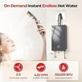thumbnail image 3 of CAMPLUX 4.22 GPM 102,000 BTU Indoor Natural Gas Tankless Water Heater, 3 of 9