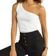 thumbnail image 3 of EFINNY Women's Single Shoulder Crop Top Backless Medium Support Tank Top, 3 of 5