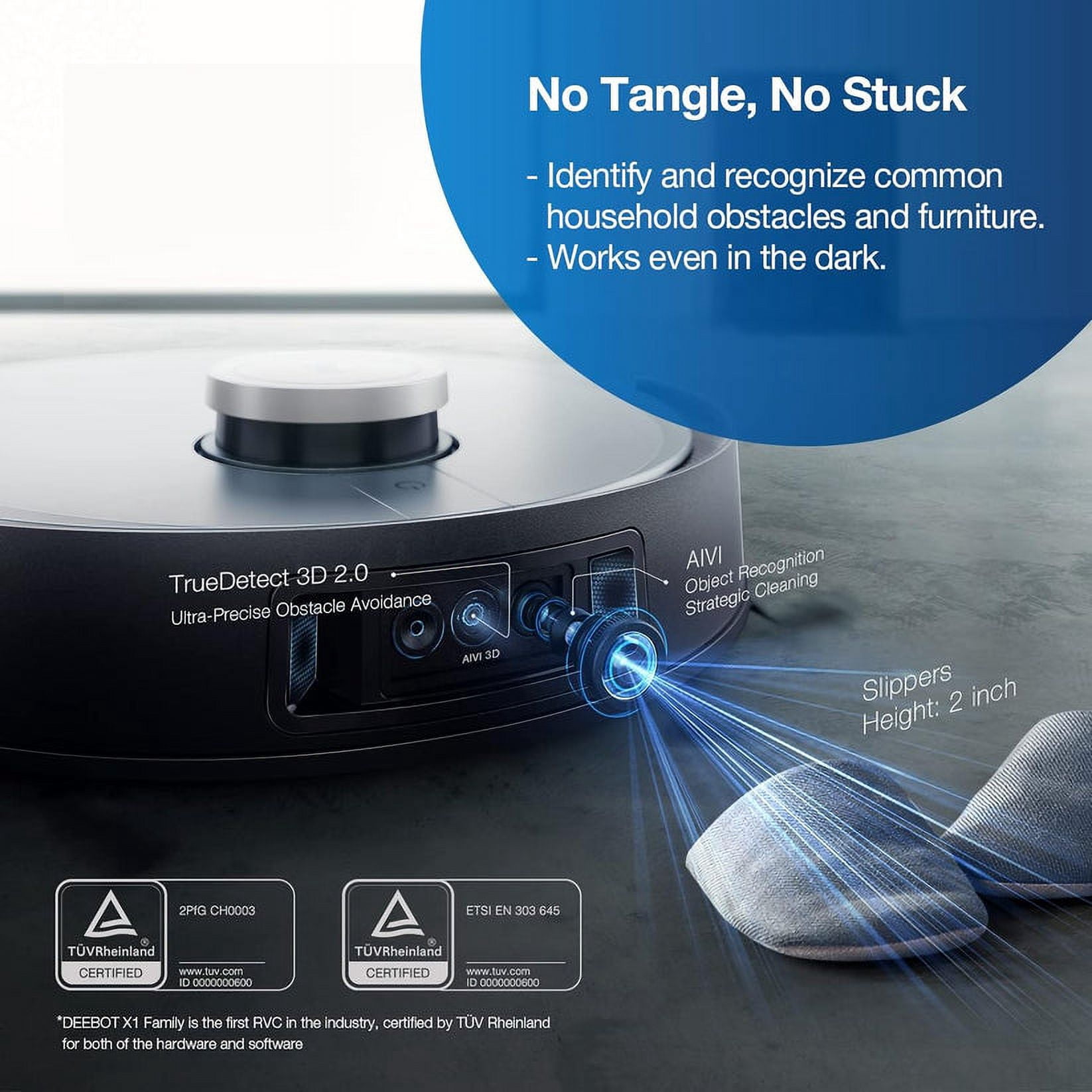 New Open Box) ECOVACS DEEBOT X1 Omni Robot Vacuum and Mop Combo