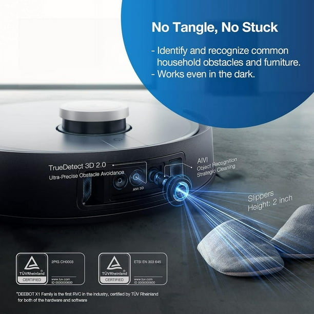 New Open Box) ECOVACS DEEBOT X1 Omni Robot Vacuum and Mop Combo