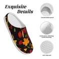 thumbnail image 5 of KLL Autumn Maple Leaves A Pattern Adult Unisex Cozy Slippers,Fuzzy Slip-on Slippers TPR Sole Slippers Comfort Plush Home Footwear for Indoor & Outdoor-8, 5 of 7