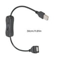 thumbnail image 3 of 2pieces USB Charging Cable USB Switcher Cord With Power Switcher For Desk Fan LED Light Low Power Devices 30cm, 3 of 8
