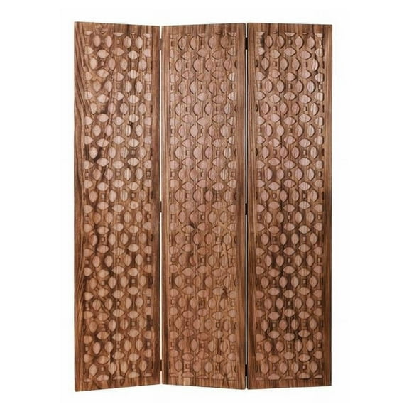 Carved Wood Screen Room Divider