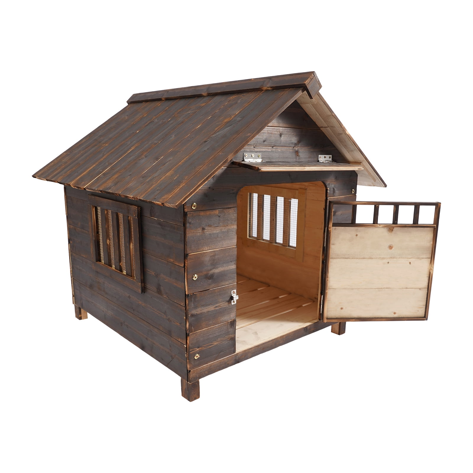 Dog House, Dog House With Window and Door, Pet House for Outdoor and Indoor Use or Pet Stores, or in Gardens, Backyards, Balconies, and Other Places (30.31*34.65*31.89in)