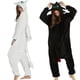 thumbnail image 1 of Dragón sin dientes blanco negro Onesie adulto Unisex pijama de franela Anime Cosplay disfraz entrenar tu furia nocturna ropa de dormir E46762ac, 1 of 1