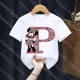 thumbnail image 3 of Camisetas de algodón para niños de Minnie, combinación de letras de la A a la Z, ropa de dibujos animados de Disney Kawaii, camisetas para niños y niñas, camisetas casuales, 3 of 5