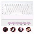 thumbnail image 3 of 61 Key Minimalist White Blank Keycaps Cherry Profile PBT Keycap Set For Mechanical Keyboards For Office And Gaming, 3 of 11